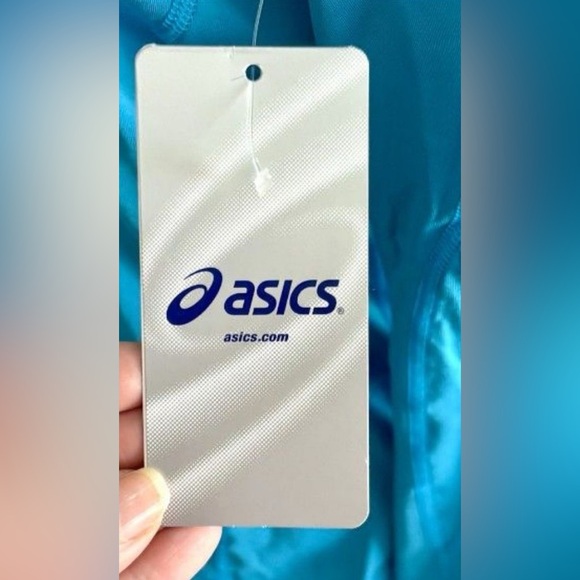 Women's XL ASICS Atomic Blue Roll Shot Long Sleeve Activewear Jersey NWT - Picture 6 of 8